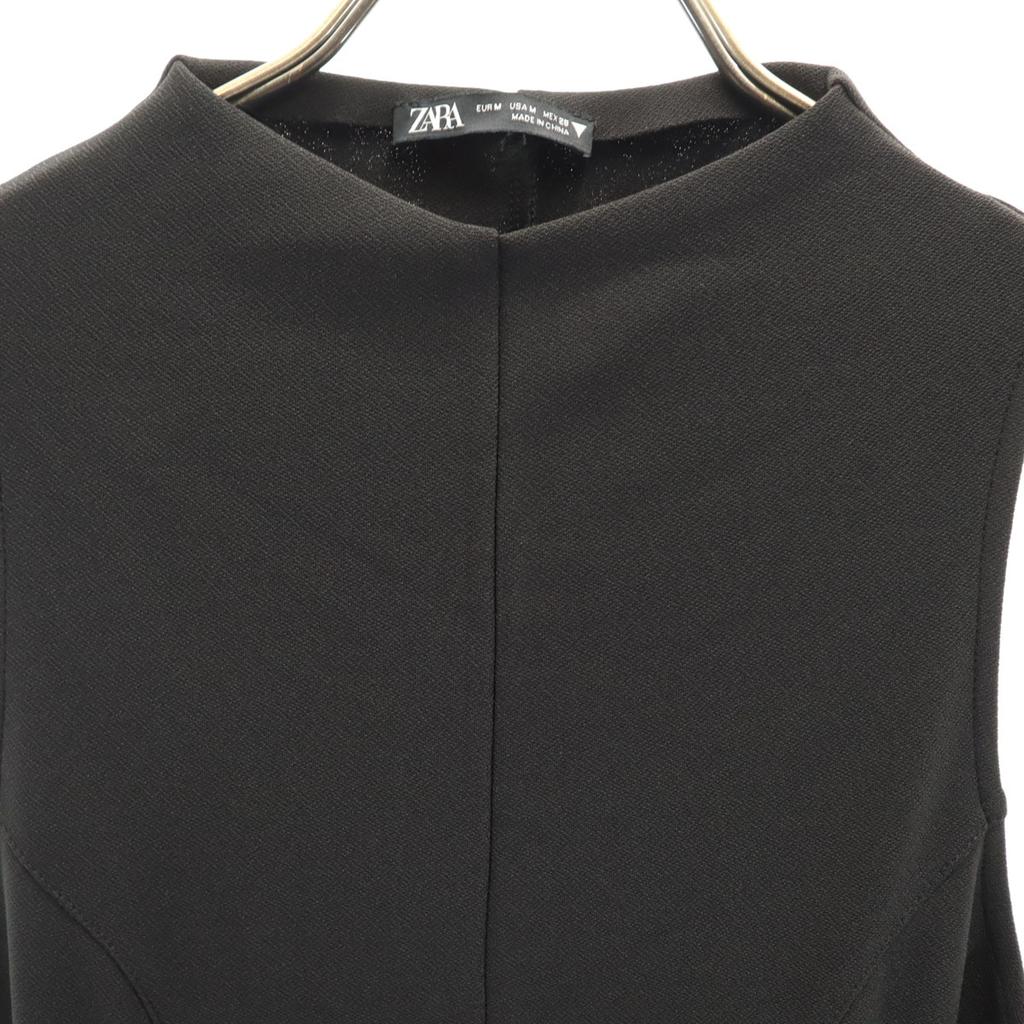 Zara No Sleeve Long Dress M Black Women Used