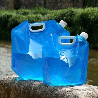 5L/10L Recipiente de água portátil para acampamento, bolsa de água dobrável para áreas externas, balde, piquenique, churrasco, bolsa de armazenamento de água, pacote de hidratação