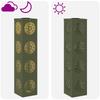 Solar LED Path Light 2 Pcs Olive Green Cold Rolled Steel