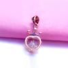 Exquisite Russian Purple Gold Shiny And Smart Radish Peach Heart Pendant Rose Gold Plated Crown Love Pendant Jewelry