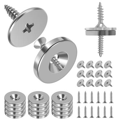 12 st Magnetisk stängning för skåpdörr Metallisk magnetisk dörrfångare Dold dörrfångare/stängare för garderob Dold magnetisk dörrspärr
