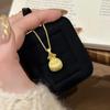 2026 Brushed Gold Necklace: High-End Light Luxury Birthday Gift for Women