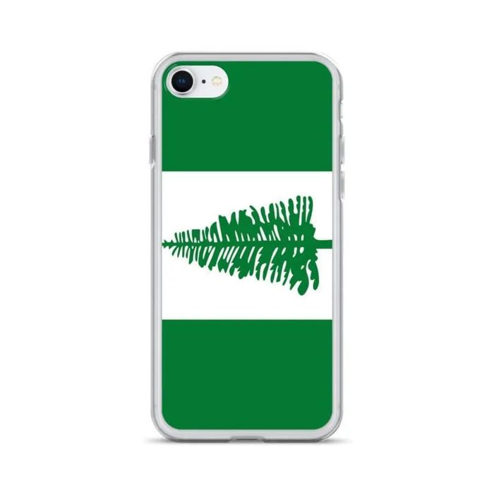 Coque iPhone - Multicolore - Drapeau île Norfolk - Souple - TPU - Compatible iPhone SE 2020