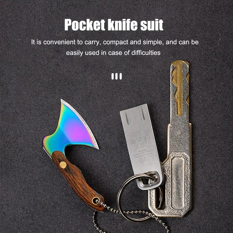 Mini Axe Keychain Box Opener, Parcel Tape Cutter Solid Metal Blade, Portable Daily Package Opener Tool
