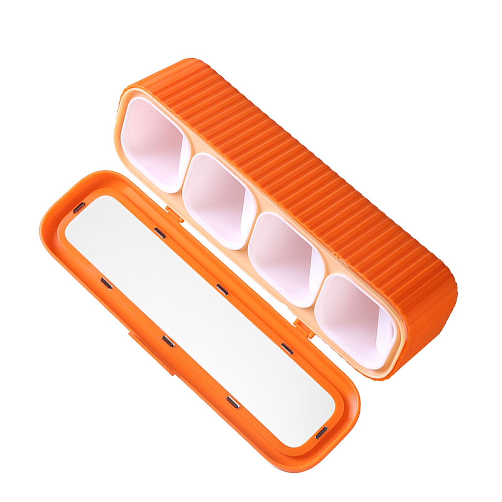 

Seasoning Storage Box Sealed 4 Compartment Spice Container Set Household Storage Container Condiment Jars with Spoon