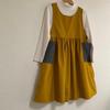 Used [Limited 1st] Handmade ladies apron dress fine ribbed corduroy