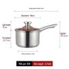 Stainless Steel Yukihira Pan: Non-Stick Milk, Soup & Noodle Pot with Wooden Handle for Baby Food & Breakfast