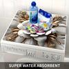 1Pcs Rubber Drying Mat With  3D Metal Flower Print For Coffee Shop Restaurant Kitchen Carpet Tableware Durable Diatom Mud Table Mat Pet Mat Coffeeware