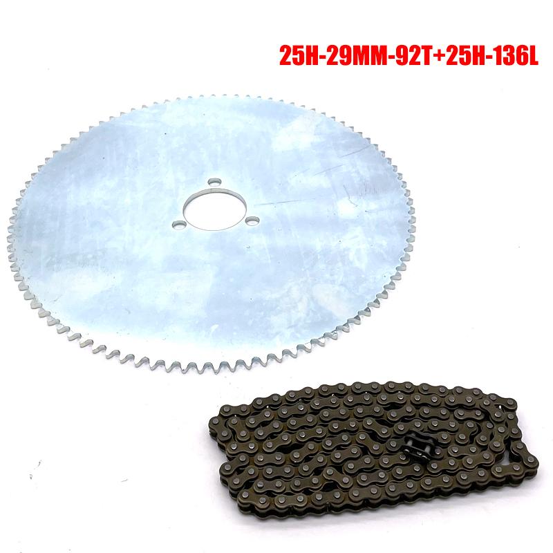 25H Chain 80T 92T Tooth 29mm Rear Sprocket 136L Link Chain For 47CC 49CC Mini Moto ATV Quad Dirt Pit Pocket Bike