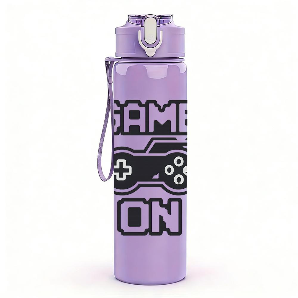 1PC Game On Racing Motorcycle Logo 750ml Color Plastic Water Bottle Leakproof Flip Straw Lid For Sports Office Home Use
