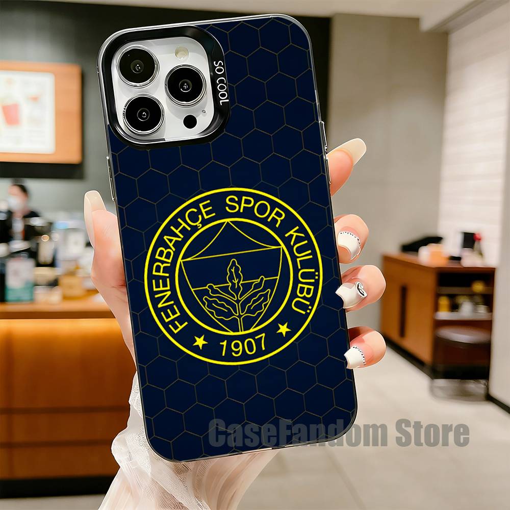 Turkey F-FenerbahceS-E For iPhone 17,16,15,14,13,12,11,Pro,MAX,Plus Black Shockproof Candy Matte Cover