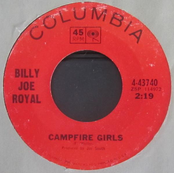 

7-дюймовая пластинка BILLY JOE ROYAL Campfire Girls Should I Come Back 443740 Columbia 1966 США SoulFunk Б/у