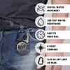Dakota Pocket Watch with Carabiner, Digital, Waterproof, Alarm, Stopwatch, Timer, Compass, for Outdoor Activities, Camping, Hiking, and Travel