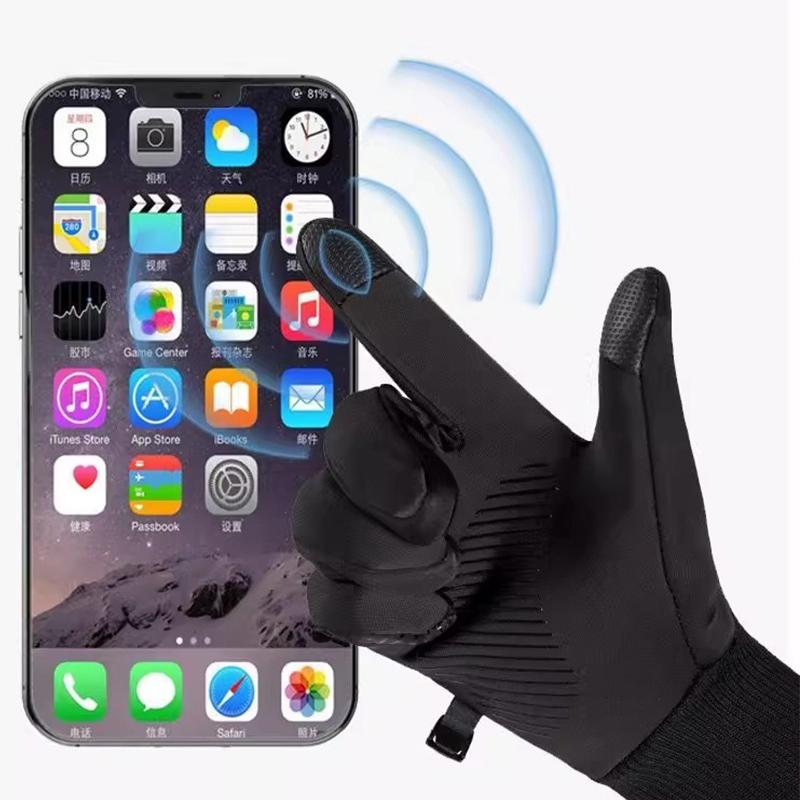 Winter Snow Warm Gloves Outdoor Cycling Full Finger TouchScreen Gloves Waterproof Fleece Gloves for Running Skiing Motorcycle
