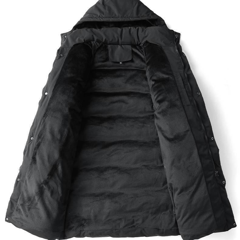 Unisex Mid-Length Cotton-Padded Sports Overcoat for Winter Training