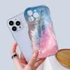 Kreslený vzor krémová textura pouzdro vlnitý okraj měkký silikonový kryt pouzdro na telefon pro iPhone Samsung Huawei Honor Xiaomi Redmi Infinix Tecno