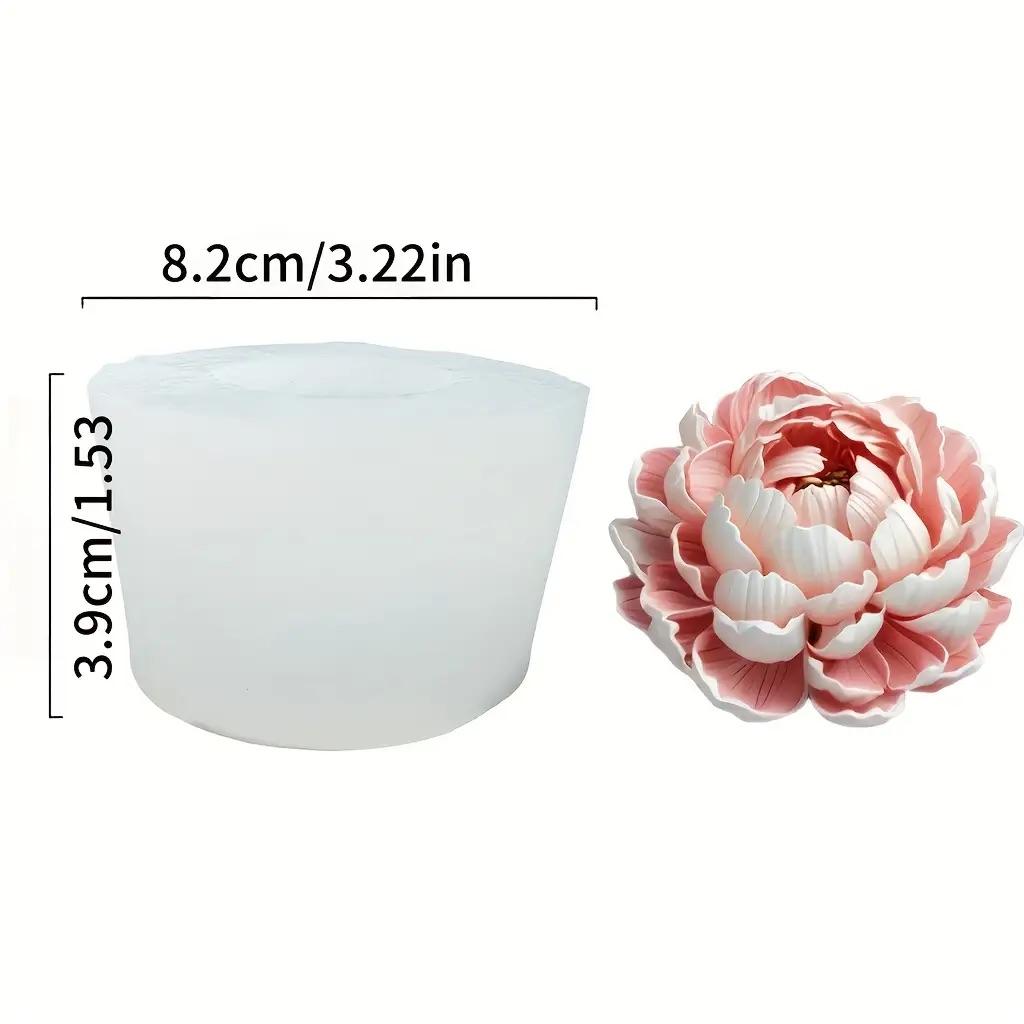1 Piece 3D Elegant Rose Silicone Mold - Reusable Flexible Mold for Candle, Resin Art, Handmade Soap and Clay Making, Exquisitraft Enthusiasts