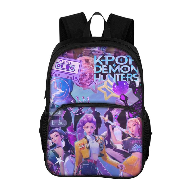 Kpop Witch Hunting Team Trendy Children's Shoulders HD Printed Large Capacity Lightweight Back Protection Student Backpack CLE