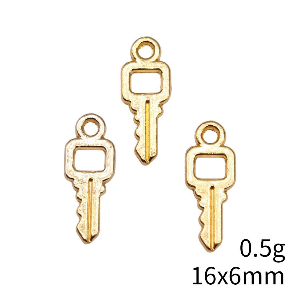 Hollow Clover Key Charm Lucky Pendant Tool Charms For Bracelet Necklace Jewelry Making Supplies For DIY