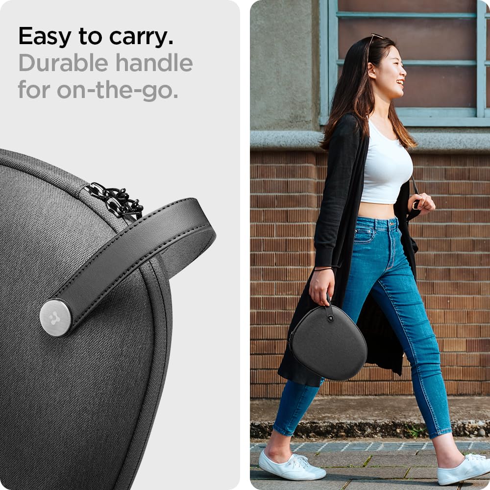 Spigen Klasden Carrying Case Pouch Bag for AirPods Max - Charcoal Gray (Smart Case Compatible with Sleep Mode)