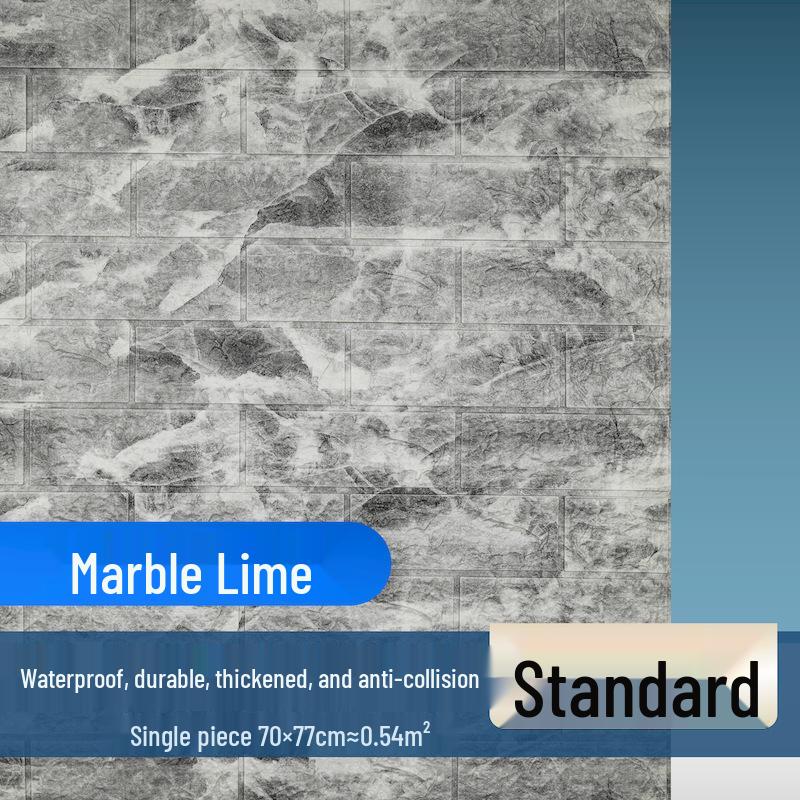 3D Brick Pattern Self-Adhesive Wallpaper: Waterproof, Moisture-Proof Decorative Sticker for Commercial & Antique Restaurant Wainscoting.