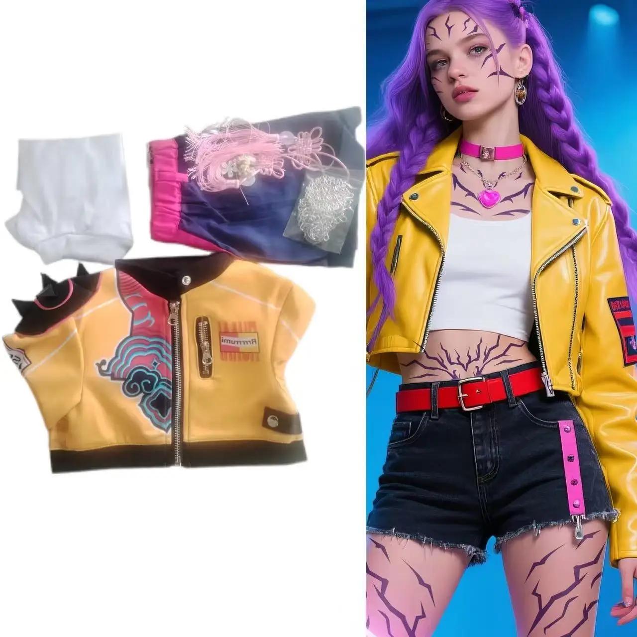 

Дитячий Kpop Косплей Демон Румі Зої Міра Мисливці Мисливиця Костюм Група Дівчат Ідол Рольова Гра Хелловін Карнавал Святковий Одяг Костюм 150