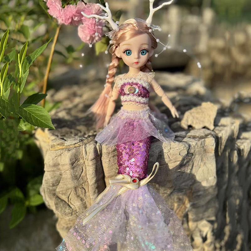 

Красочная кукла-русалка принцесса детская ролевая игра домик платье игрушка рождественский подарок на день рождения для девочек розы красного