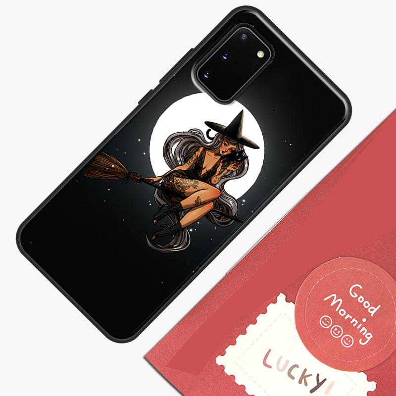 Mondhexe Horror Handyhülle Für Samsung Galaxy S25 S26 Ultra S20 S21 S22 S23 S24 Plus S9 S10 S25 FE Abdeckung Schale