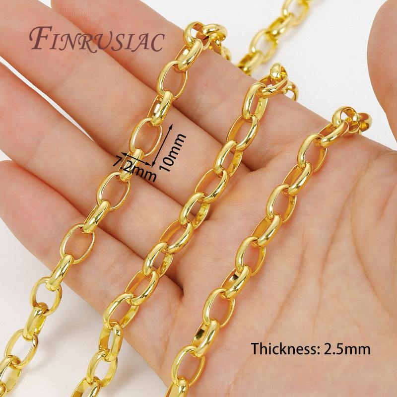Multiple Styles 1 Meter 18K Gold Plated Brass Necklaces&Bracelets Chains Quality DIY Jewelry Accessories Chain For Needlework
