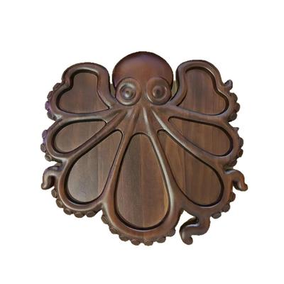 Hochwertiges Oktopus-Fruchtschalen-Ornament aus Holz für die Heimdekoration