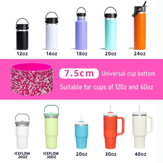Strass-Silikon-Stiefel für 30-40oz Becher Funkelnder Glitzer-Tumbler Basis-Schutz Rutschfeste Stoßfeste Becherhülle Stylisches Accessoire