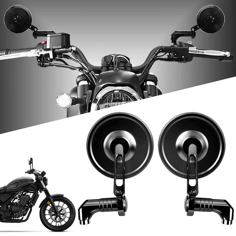 

XINMOZR For CL250 CL500 CL300 cl 250 cl 500 cl300 Adjustable Mirror Motorcycle Retro No logo чёрный