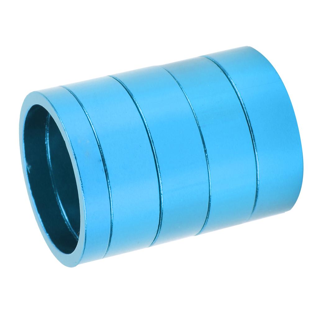CANSUCC 5PCS 28.6MM MTB Bike Front Fork Washer Set Bicycle Stem Headset Spacer Fork GasketBlue
