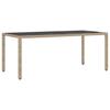 Garden Dining Set 7 Pcs Beige Poly Rattan