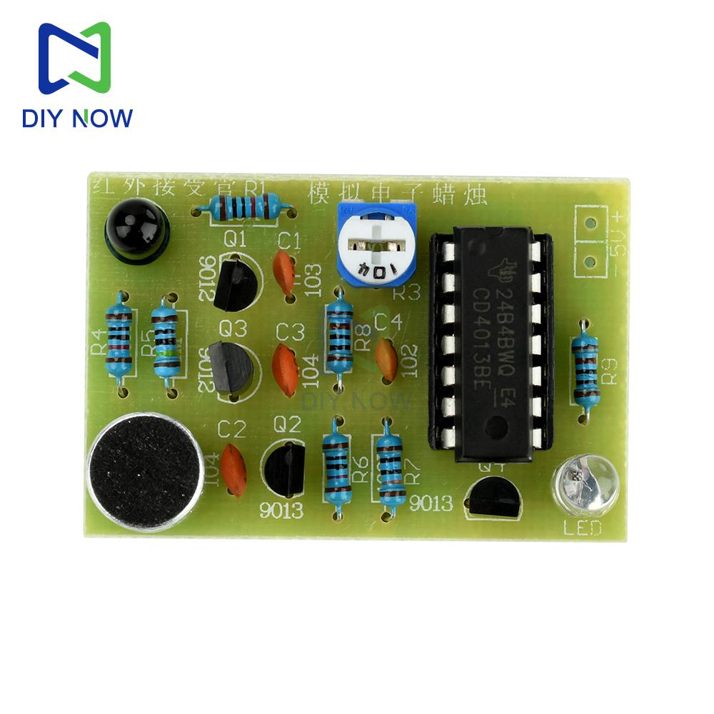 DC 5V Simulated DIY Electronic Candle Making Kit Light And Blow Control Simulated Candle Electronic Soldering Training DIY Parts