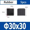 Square Rubber Black Chair Leg Caps Protector Pads Pipe Plugs Non-slips Table Foot Dust Cover Socks Floor Furniture Accessories