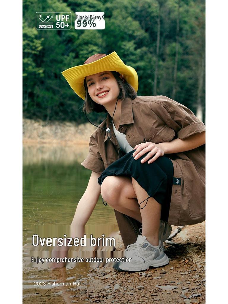 Breathable Sun Protection Fisherman Hat for Men & Women - Hiking, Fishing, Outdoor, Large Brim