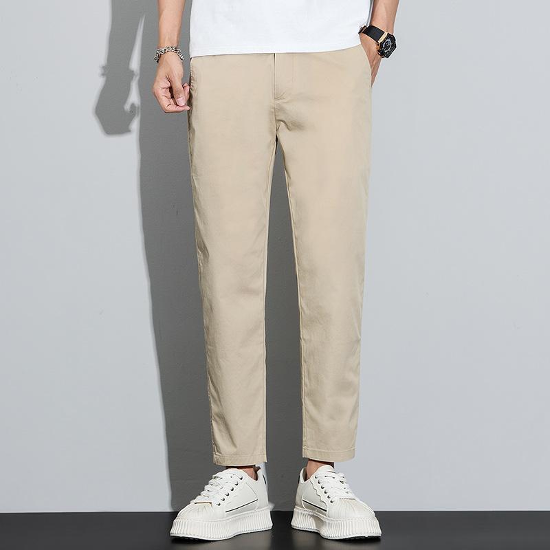 Casual Pants for Boys In Summer New Solid Color Pants for Men's Cropped Pants for Spring and Summer Thin Style and Versatile