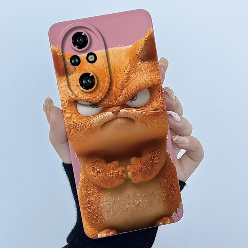 Cartoon Case For Honor 200 100 Honor200 Honor100 Pro Lite 5G Liquid Silicone Camera Lens Protector Phone Case Soft Back Cover