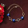 Trendy Heart-shaped Interlocking Rings Bracelet for Women