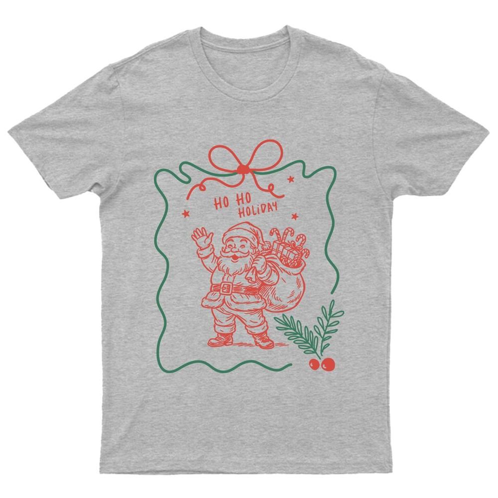 Ho Ho Holiday Christmas Santa Claus Unisexs Unisexs Graphic Tee