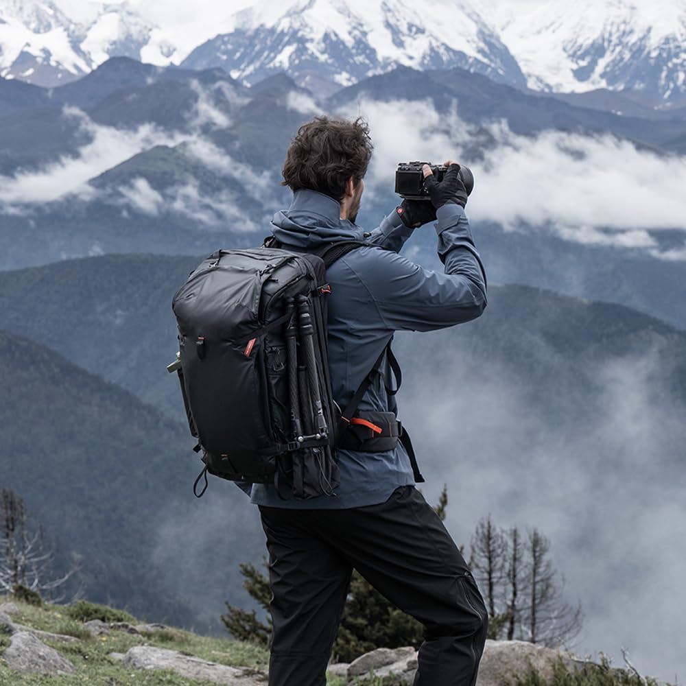 OnePro Focux Backpack 35L PGYTECH Outdoor Photography Camera Bag Photographer Large Capacity Bag Backpack Fully Open Top Access Side Access Device
