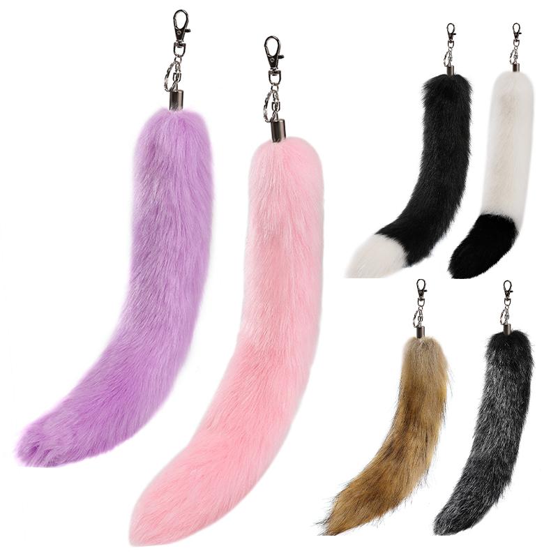 

Меховые украшения с хвостом, подвески для сумки, плюшевые милые подарочные аксессуары из искусственного меха