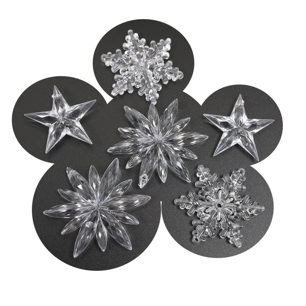 Hot-Selling Acrylic Snowflake String Icicle Christmas Tree Decor