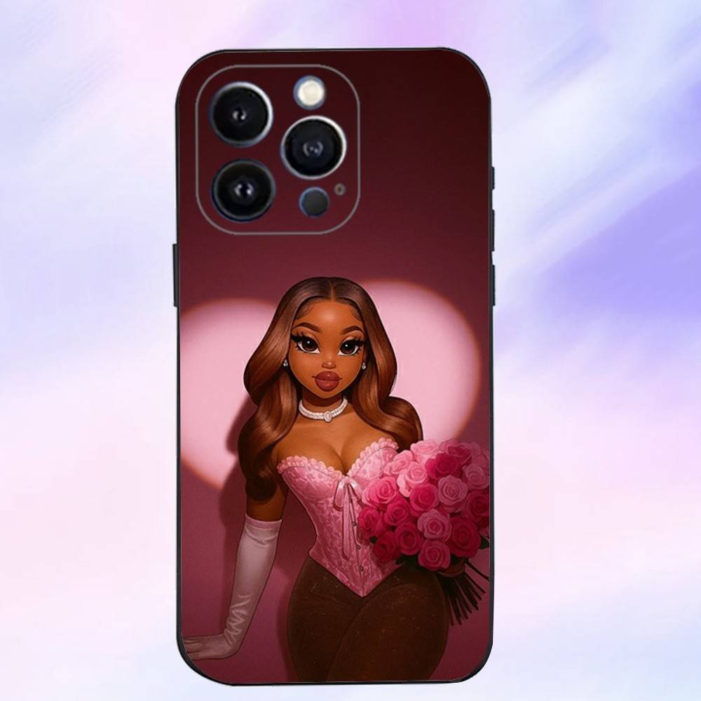 Fashion B-Bratz D-Doll Phone Case For iPhone 16,15,14,13,12,11 Plus,Pro Max,XS,X,XR,SE,Mini,8,7,Soft Silicone Black Cover