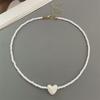 Nuova Moda Colore Caramella Choker Collana per Donna Ragazza Cuore d'Amore Quadrato Geometrico Collana Corta Perline Semi Gioielli per il Collo