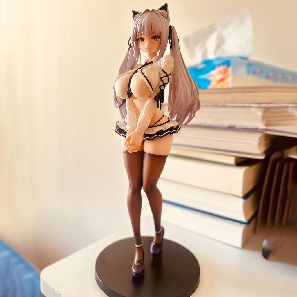 Aixlan Originale Figura 26cm Alvina Ragazza Sexy con Doppia Coda di Cavallo Figura d'Azione in PVC Anime Regalo di Natale Statuetta da Collezione