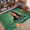 Custom Name Crystal Velvet Rug,Billie Eilish Comfortable Anti Slip Floor Mat For Room Decoration
