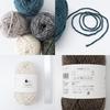Raw Wool Yarn, 5 Balls, Tweed, Extra Thick, 30g (50m), 80% Wool, 20% Nylon, Green