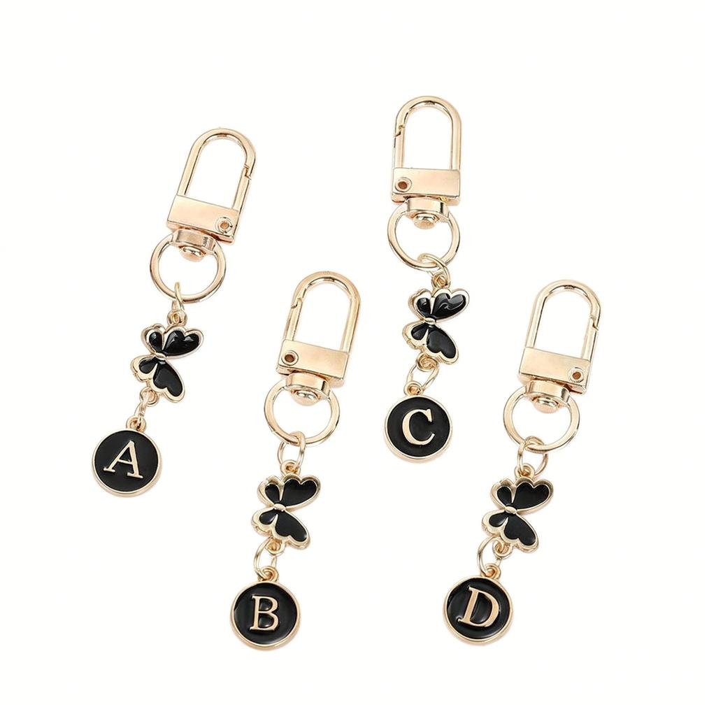 Letter Butterfly Keychain Backpack Pendant Gift for Best Friends Couple Family Keychain Pendant